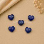 Lapis Lazuli Carved Evil Eye Heart Loose Gemstone 12mm