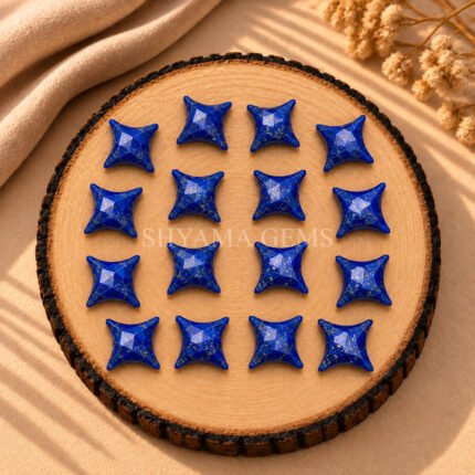 Lapis Lazuli Carved Ninja Star Loose Gemstone 15mm