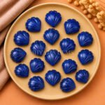 Lapis Lazuli Carved Shell Gemstone 12mm