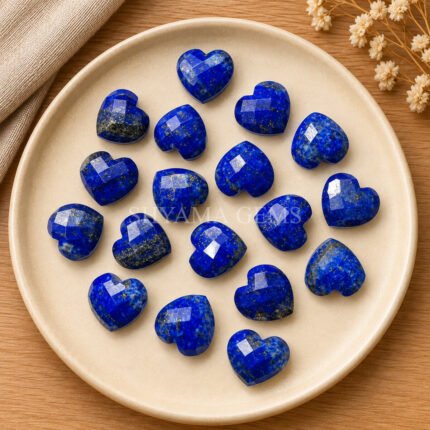 Lapis Lazuli Heart Faceted 10mm