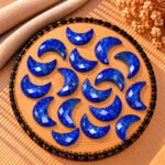 Lapis Lazuli Faceted Moon Gemstone 17mm