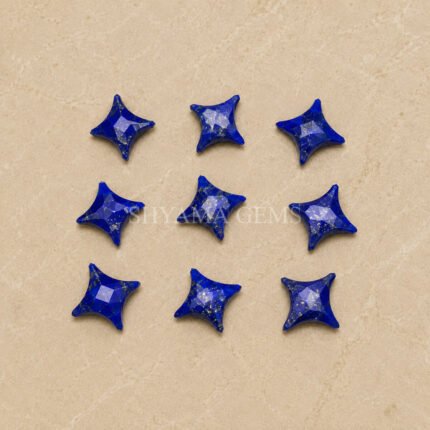 Lapis Lazuli Carved Ninja Star Loose Gemstone 12mm