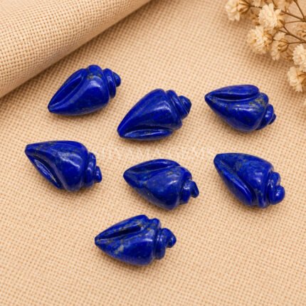 Lapis Lazuli Conch Shell Carved Gemstone 18×10mm