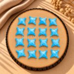 Larimar Turquoise Carved Ninja Star Loose Gemstone 15mm