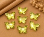 Lemon Quartz Hand Carved Butterfly 13mm