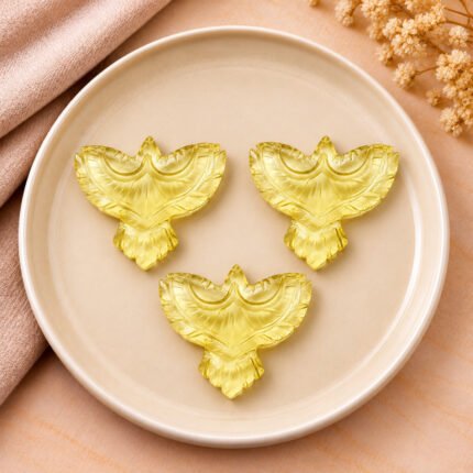 Lemon Quartz Eagle Shape 30mm Loose Gemstone