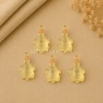 Lemon Quartz Turtle Carved 18mm Gemstone Pendant