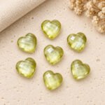 Lemon Quartz Heart Faceted 10mm