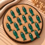 Malachite Fish Inlay Pendant 25x8mm