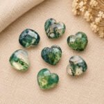 Moss Agate Heart Faceted 10mm Loose Gemstone