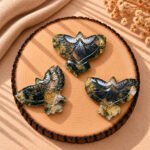 Moss Agate Eagle Shape 30mm Loose Gemstone
