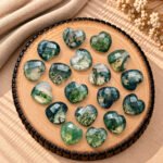 Moss Agate Heart Faceted 10mm Loose Gemstone
