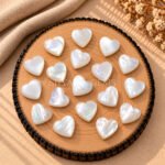 Mother of Pearl Heart Faceted 10mm Loose Gemston