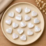 Mother of Pearl Heart Faceted 10mm Loose Gemstone