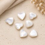 Mother of Pearl Heart Faceted 10mm Loose Gemstone