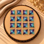 Multi Fluorite Carved Ninja Star Loose Gemstone 15mm