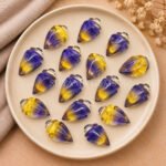 Multi Fluorite Conch Shell Carved Gemstone 18×10mm