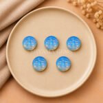 Opalite Full Moon Face Carved Loose Gemstone 15mm