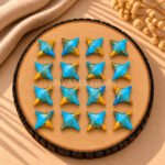 Oyster Blue Turquoise Carved Ninja Star Loose Gemstone 15mm