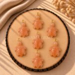 Peach Moonstone Turtle Carved 18mm Gemstone Pendant