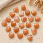 Peach Moonstone Heart Faceted 10mm Loose Gemstone