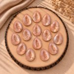 Peach Moonstone Cowrie Shell Carved Loose Gemstone 20×15mm