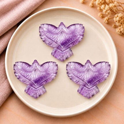 Pink Amethyst Eagle Shape 30mm Loose Gemstone
