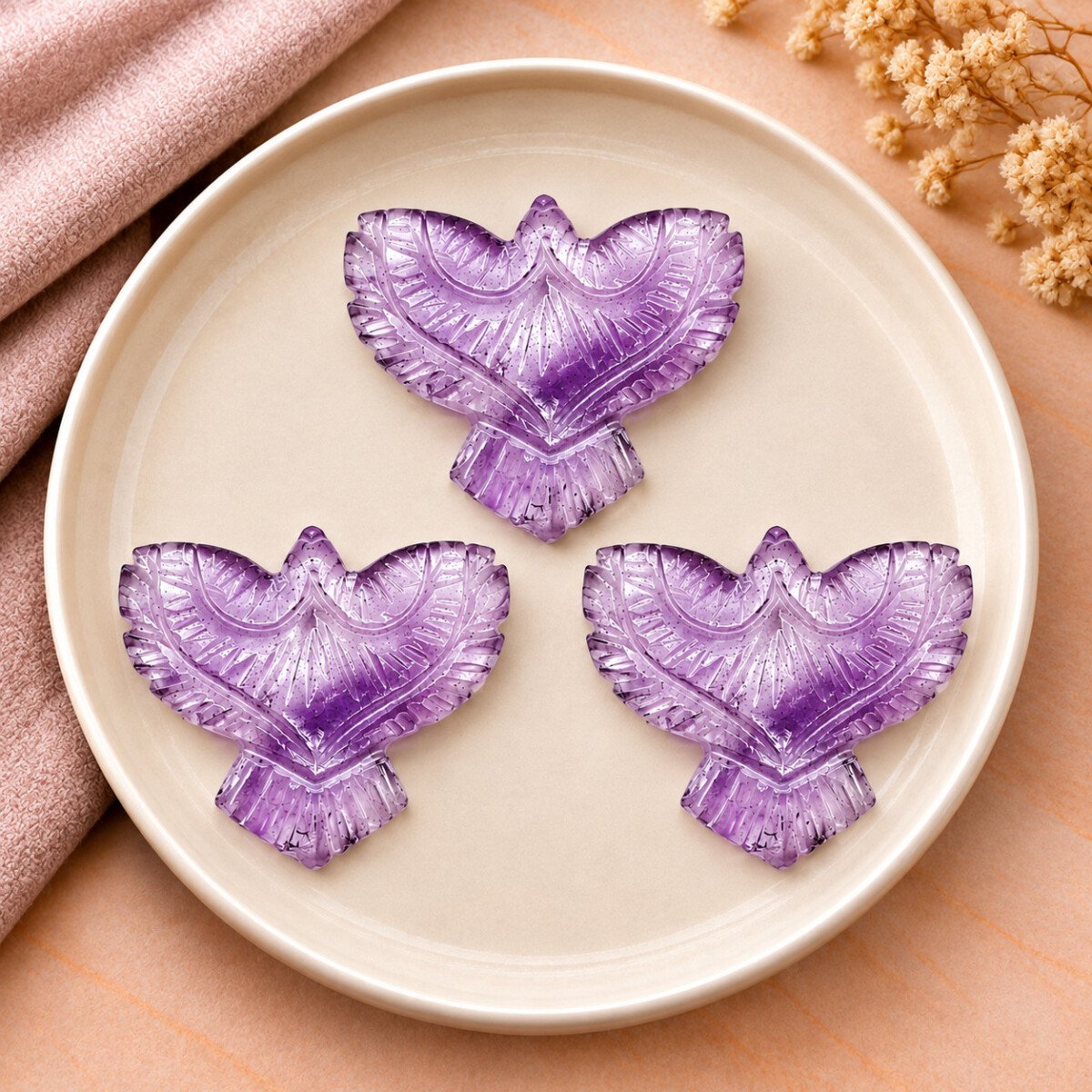 Pink Amethyst Eagle Shape 30mm Loose Gemstone Pink Amethyst Eagle Shape 30mm Loose Gemstone