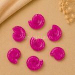 Hot Pink Chalcedony Shell Snail Nautilus Carved 20mm Gemstone