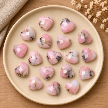 Pink Opal Heart Faceted 10mm Loose Gemstone