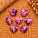 Pink Purple Copper Turquoise Heart Faceted 10mm Loose Gemstone