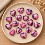 Pink Purple Copper Turquoise Heart Faceted 10mm Loose Gemstone