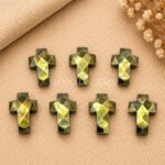 Pyrite Faceted Cross Shape Loose Gemstone 15x10mm