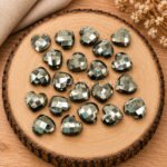 Pyrite Heart Faceted 10mm Loose Gemstone
