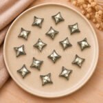 Pyrite Carved Ninja Star Loose Gemstone 15mm