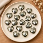 Pyrite Heart Faceted 10mm Loose Gemstone