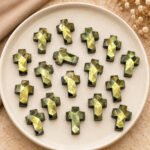Pyrite Faceted Cross Shape Loose Gemstone 15x10mm