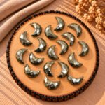 Pyrite Faceted Moon Gemstone 17mm