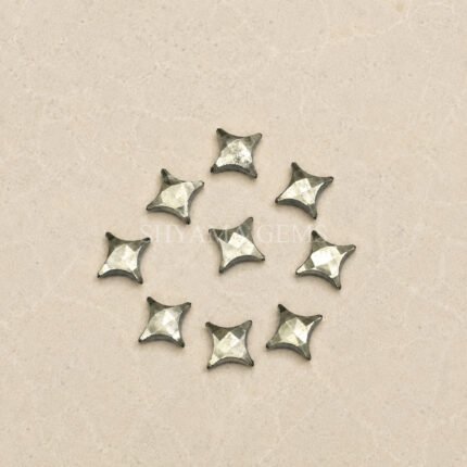 Pyrite Carved Ninja Star Loose Gemstone 12mm