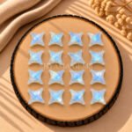 Rainbow Moonstone Carved Ninja Star Loose Gemstone 15mm