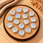 Rainbow Moonstone Carved Shell Gemstone 12mm