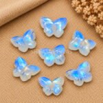 Rainbow Moonstone Hand Carved Butterfly Gemstone 13mm