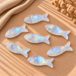Rainbow Moonstone Fish Stone 25x8mm