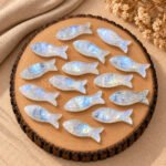 Rainbow Moonstone Fish Stone 25x8mm