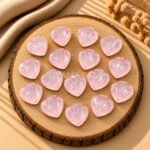 Rose Quartz Carved Shell Gemstone 12mm