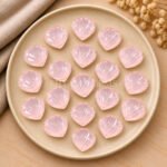 Rose Quartz Carved Shell Gemstone 12mm