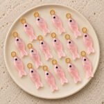 Rose Quartz Fish Inlay Pendant 25x8mm