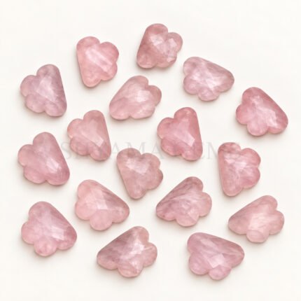 Rose Quartz Cloud Shape Carved Loose Gemstone 12mm