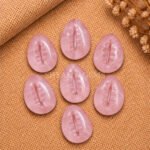 Rose Quartz Cowrie Shell Carved Loose Gemstone 20×15mm