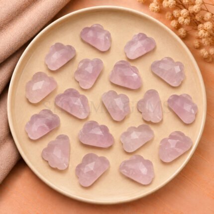 Rose Quartz Cloud Shape Carved Loose Gemstone 12mm